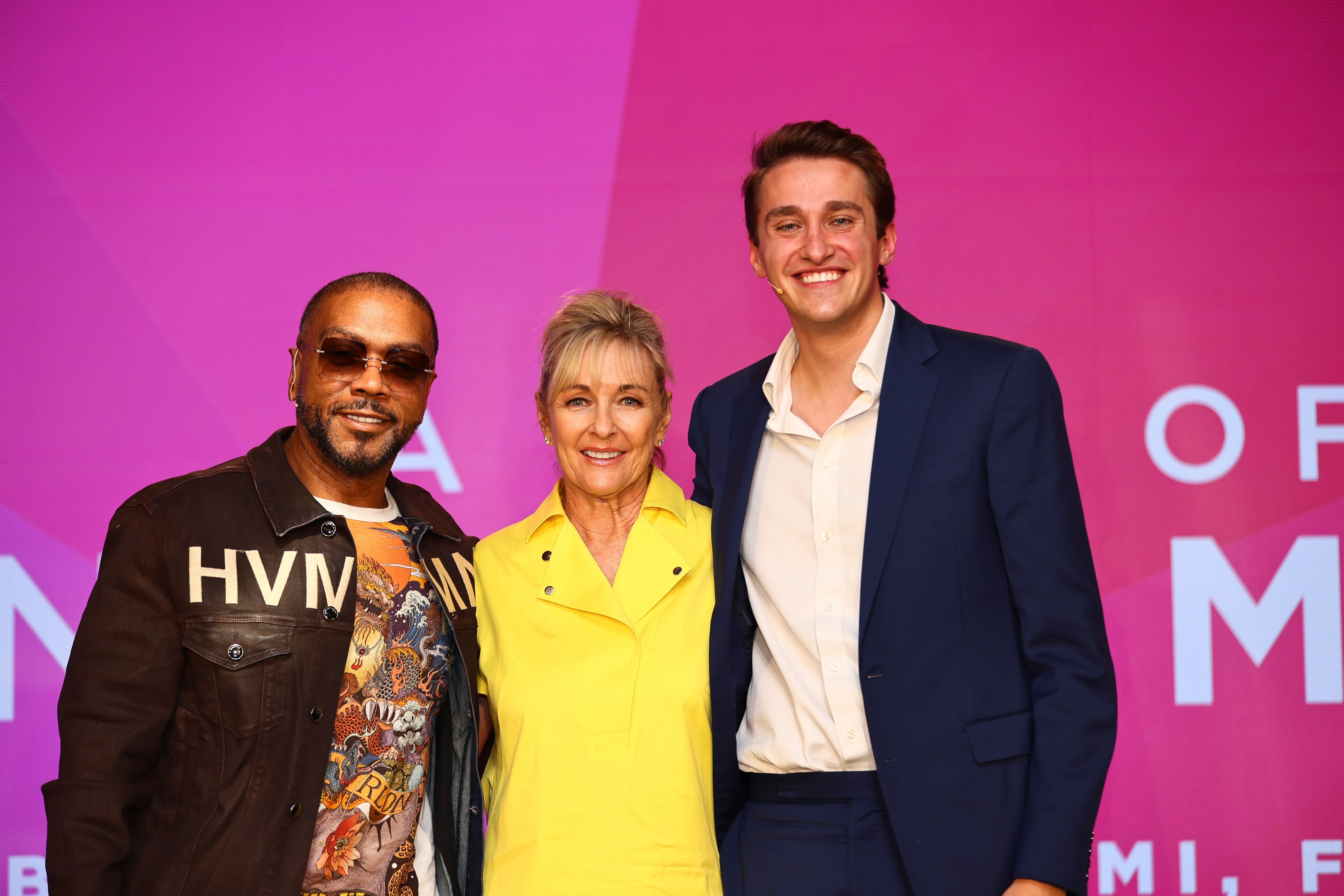 Timbaland with colleagues at the Global Wellness Summit 2024
