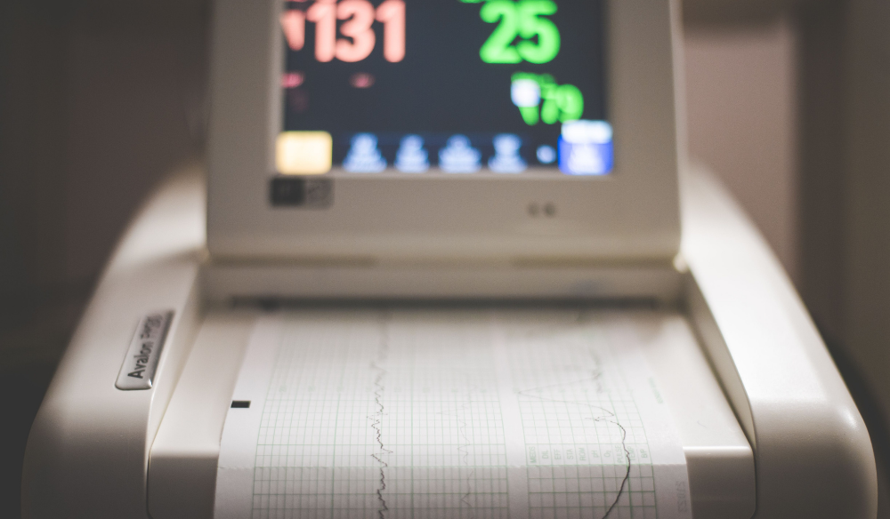 Heart rate monitor screen