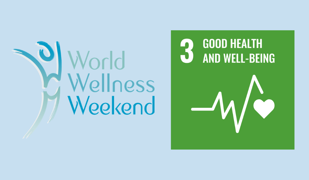 World Wellness Weekend logo with the UN Good Health and Well-being goal