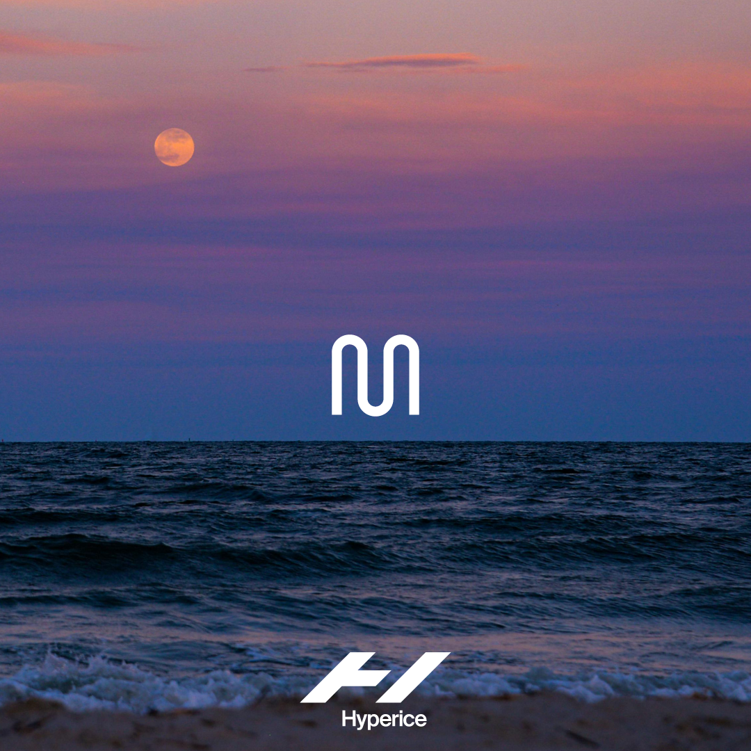 Full Mind-Body Cycle playlist artwork for Hyperice, moon over an evening sea