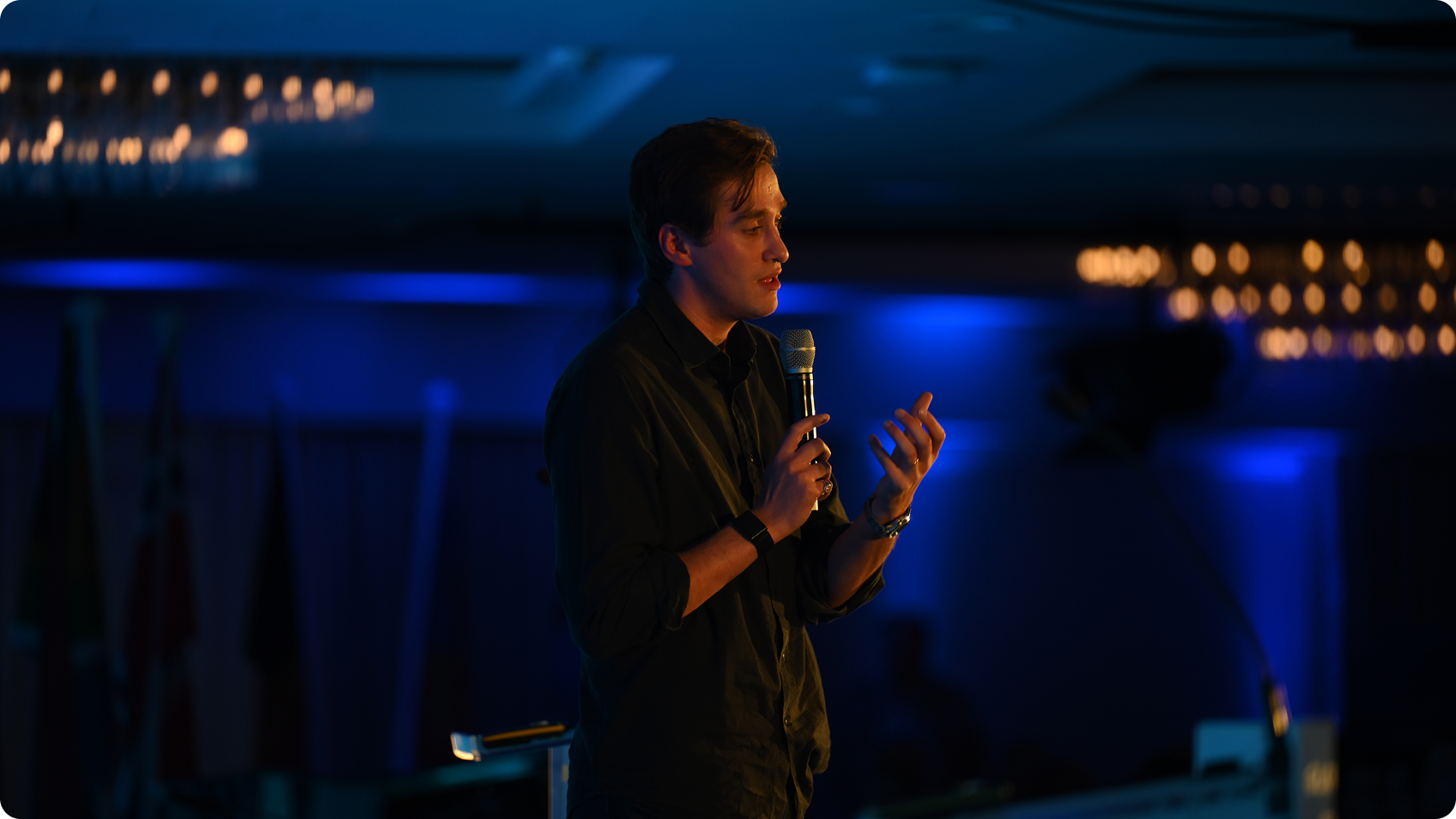 Speaker presenting at the Global Wellness Summit