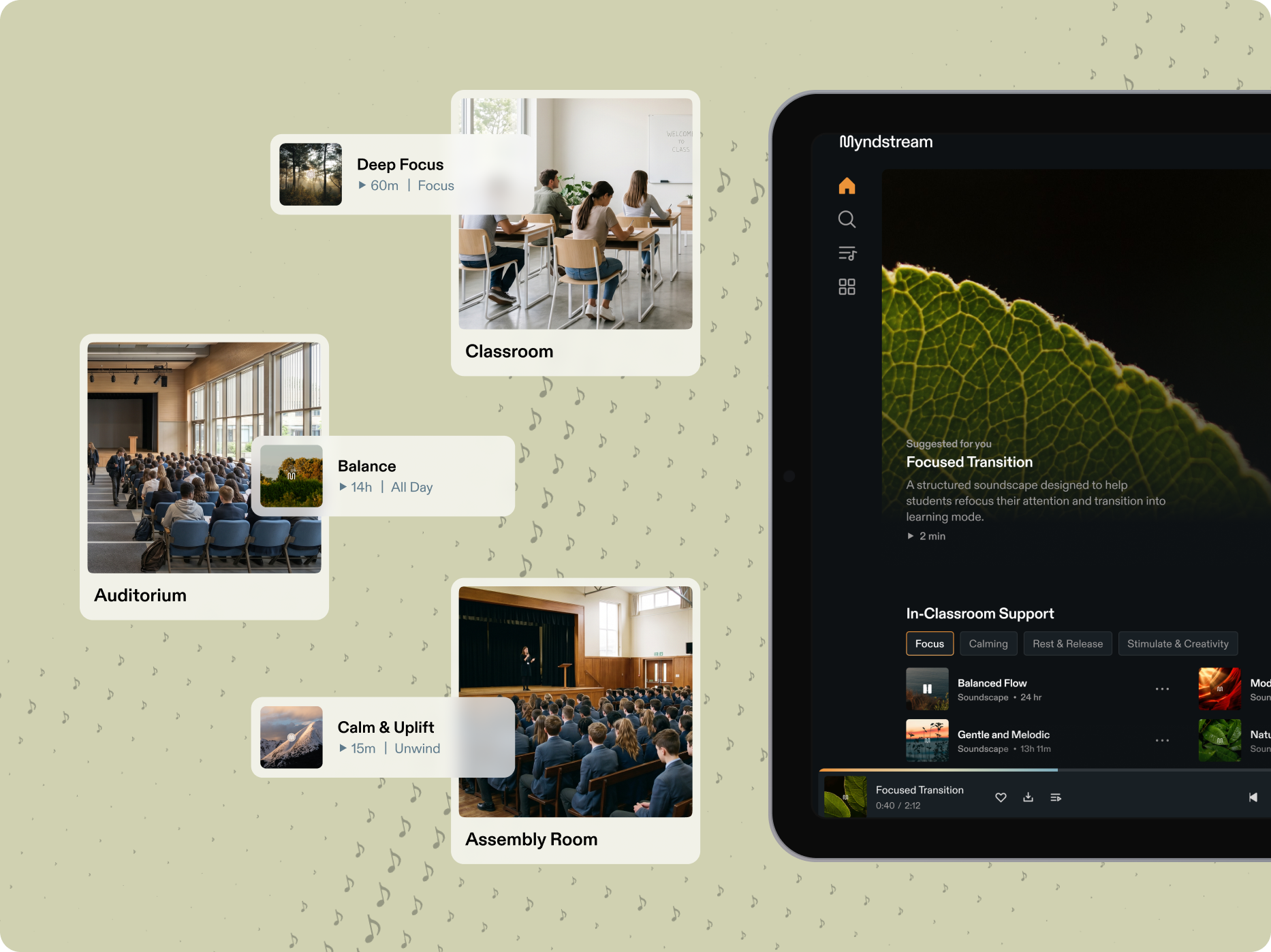 Myndstream sensory mapping screens for classrooms